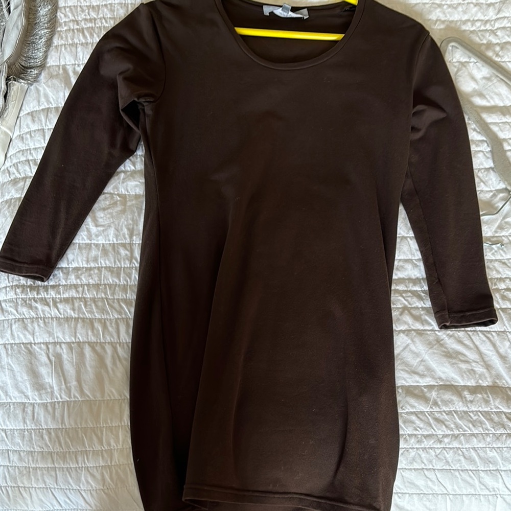Elegant Brown Mini Dress